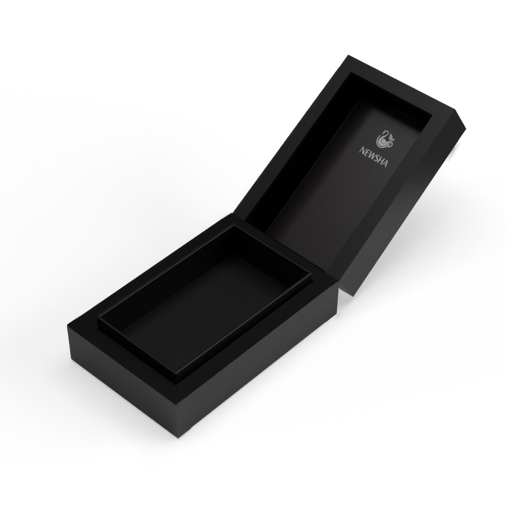 Newsha luxury black teabags storage box for 20 double chamber tea bags, ideal for organizing tea collection